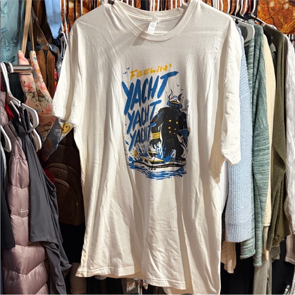 Next Level Apparel Cream Graphic Tee